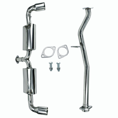 For 04-11 Mazda RX-8 Dual Path Bolt-On Stainless 3.5" Tip Catback Exhaust System 