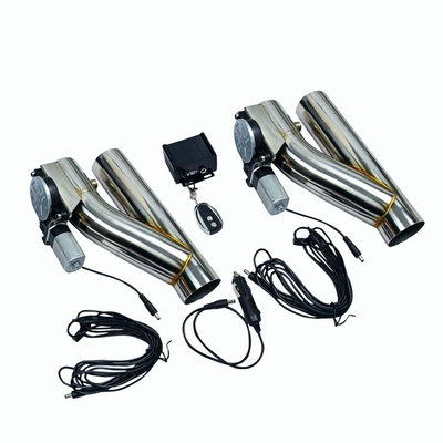 2Pcs 2.5"Electric Exhaust Cutout Downpipe E-Cut Out Valve + One CONTROLLER REMOTE KIT