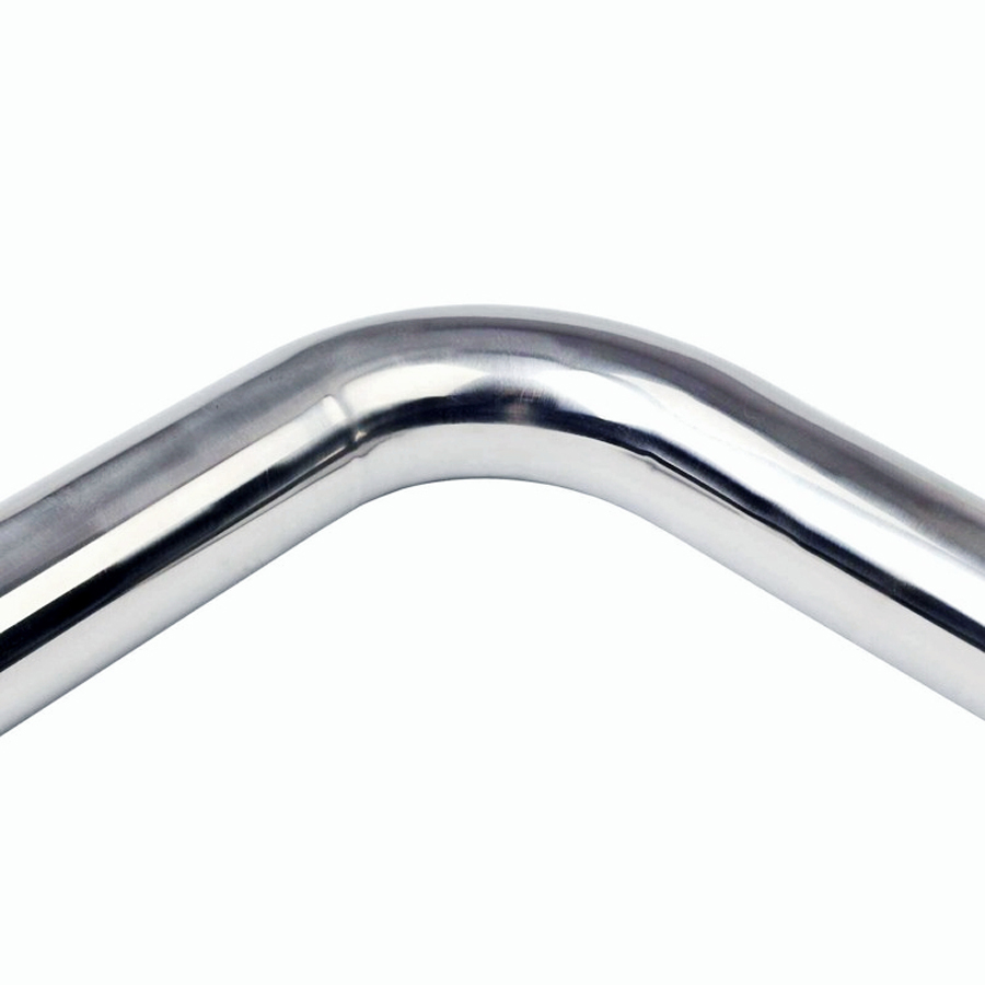 Stainless Steel T-304 S/S 90 Degree Exhaust Pipe Tubing OD:2.5''/63MM 2FT Long Silver