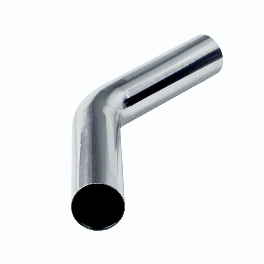 T-304 S/S 45 Degree Stainless Steel Exhaust Pipe Tubing OD:2.5''/63mm 2 Ft Long Silver