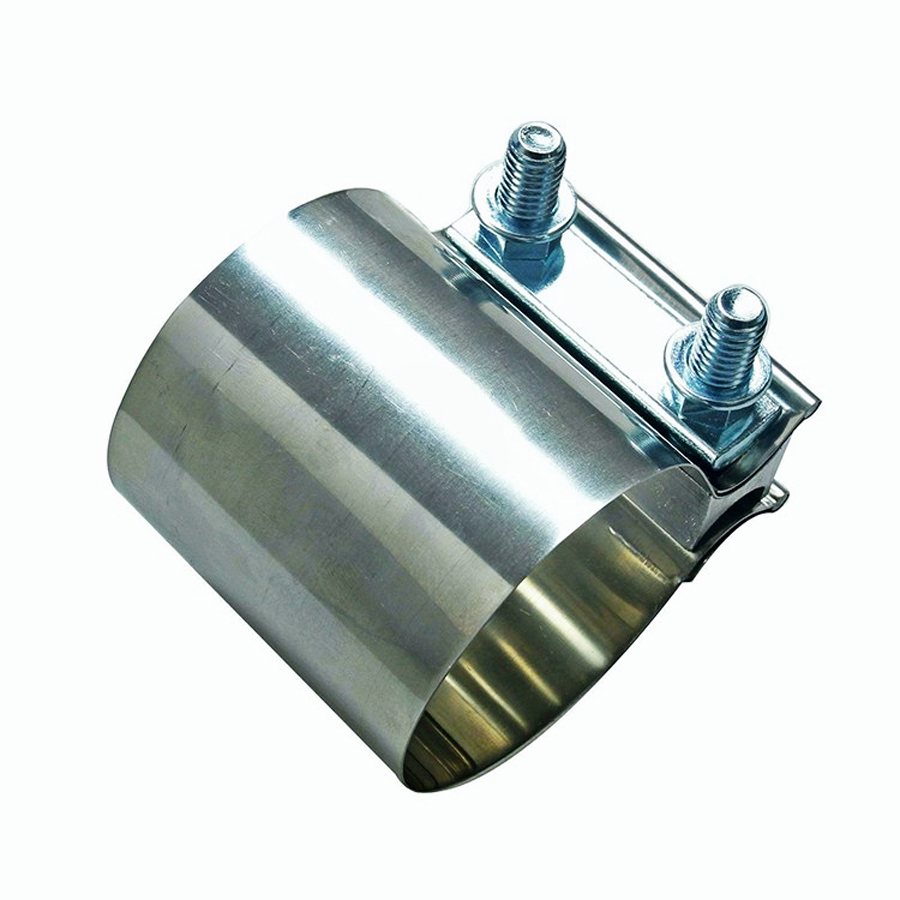 2" Inch Stainless Steel Butt Joint Band Exhaust Clamp Sleeve Coupler T304 for Car